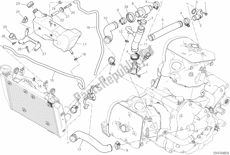 Toutes les pièces pour le Circuit De Refroidissement du Ducati Hypermotard 939 Thailand 2018 Toutes les pièces pour le Circuit De Refroidissement du Ducati Hypermotard 939 Thailand 2018